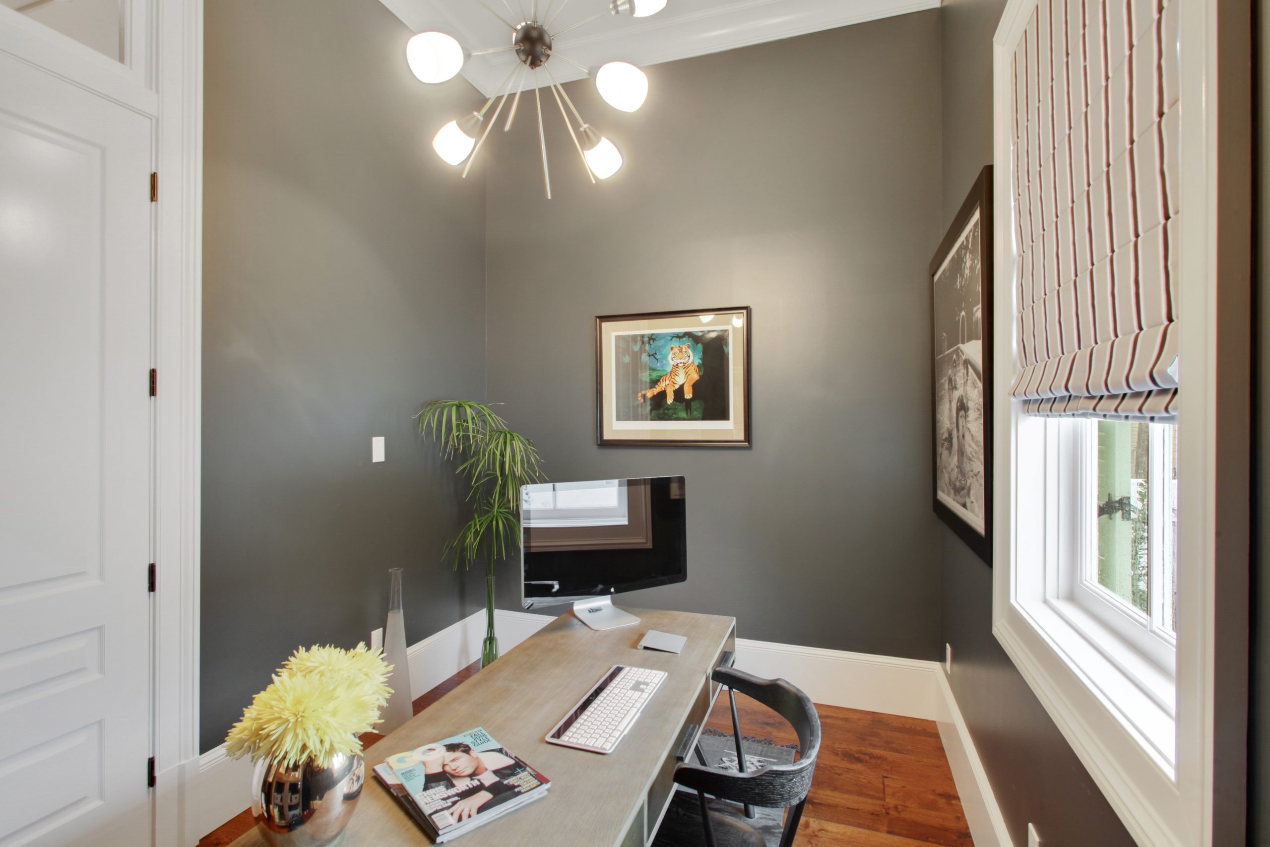 Custom Home Office of Audubon House new construction home designed and built by DMG