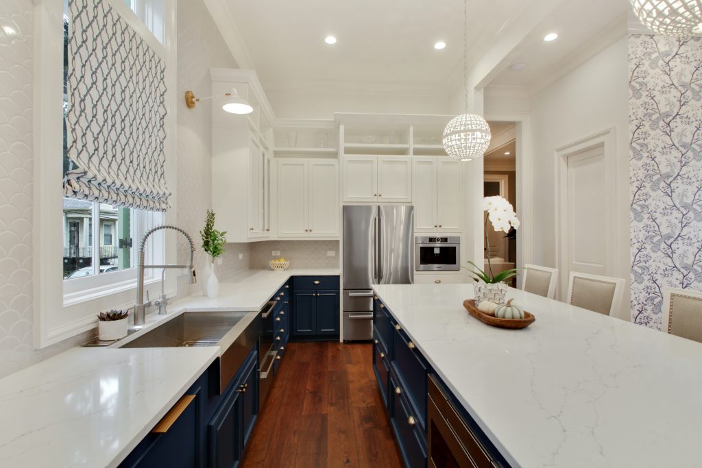 Custom, Luxury Kitchen of Audubon House new construction home designed and built by DMG