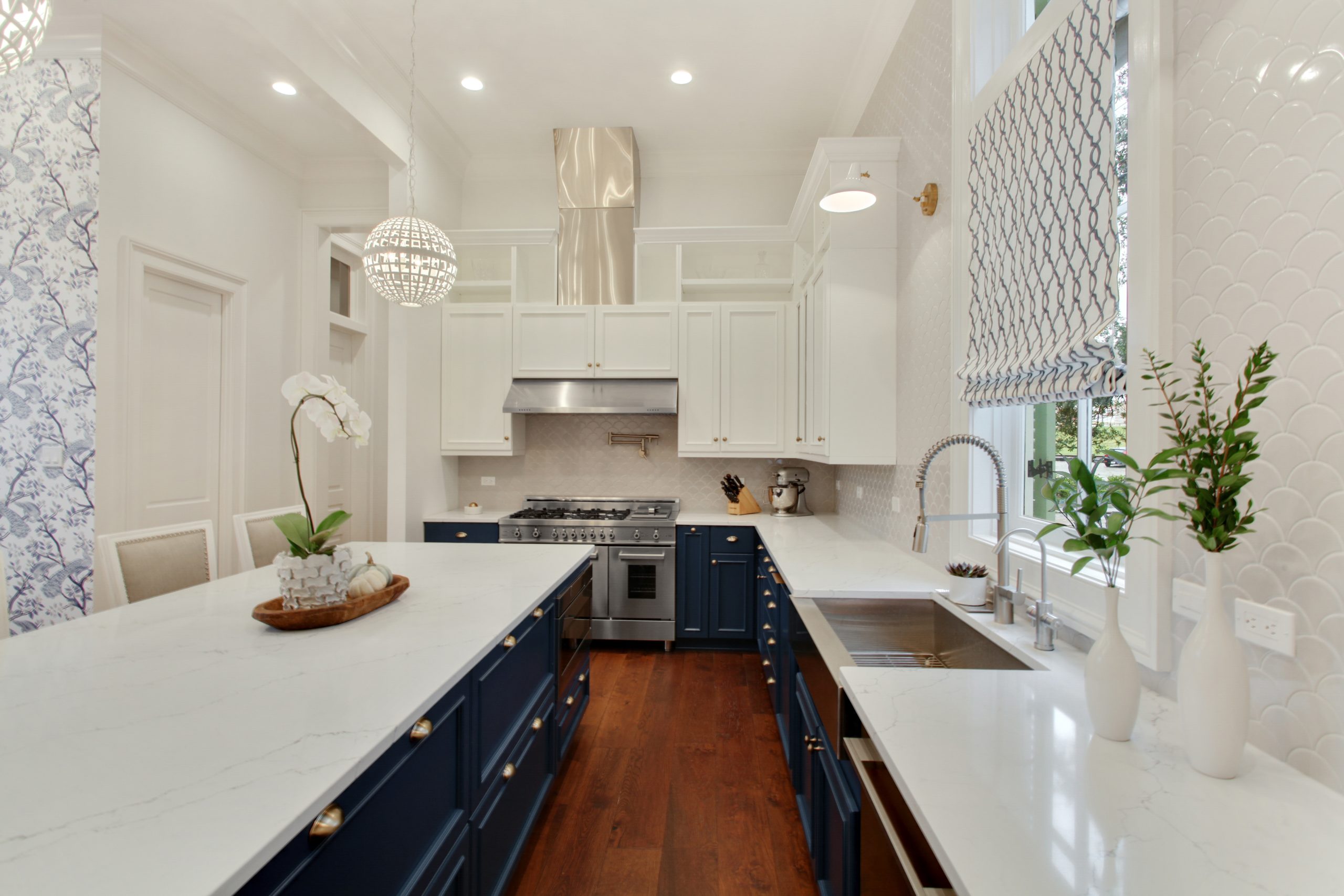 Custom, Luxury Kitchen of Audubon House new construction home designed and built by DMG