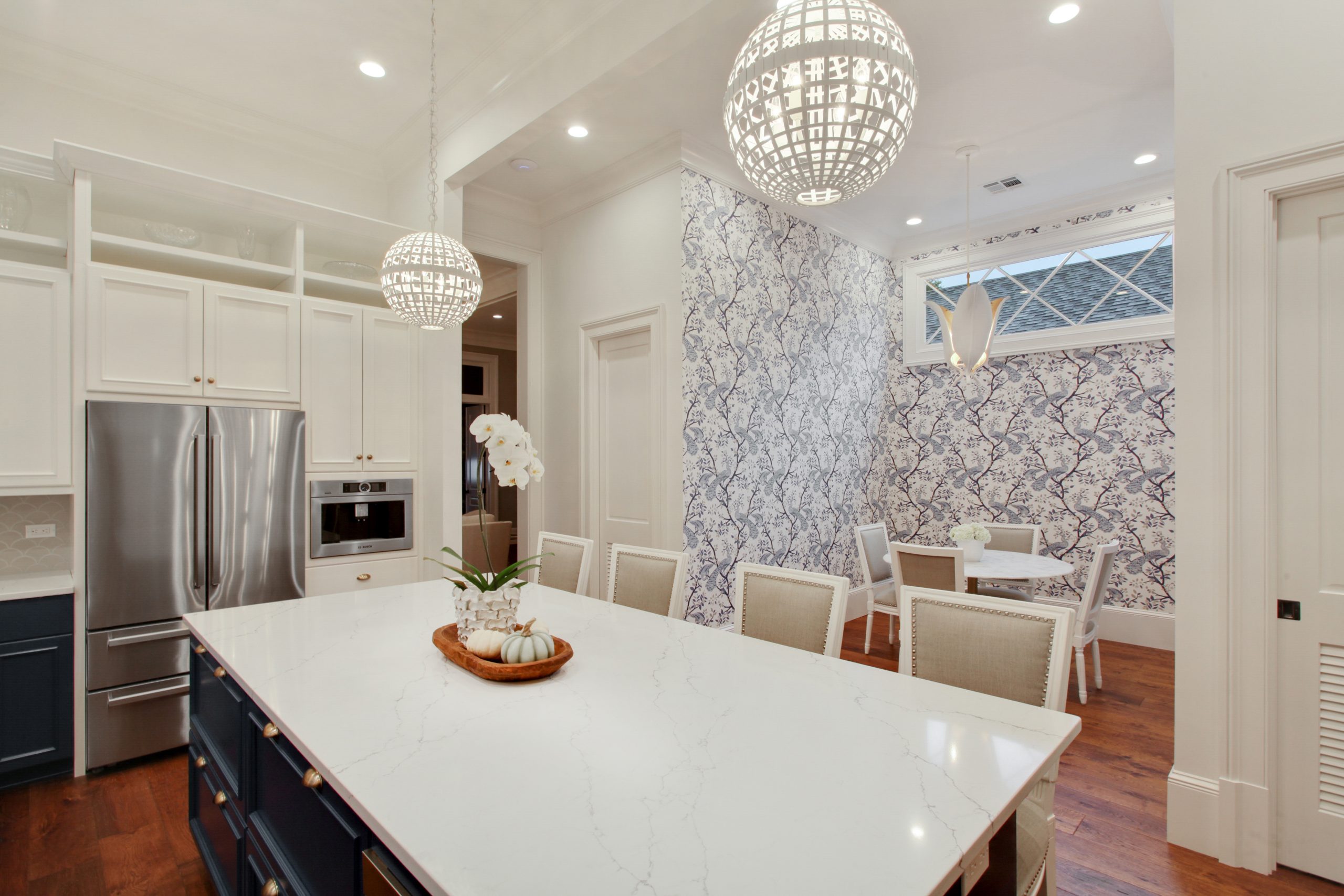 Custom, Luxury Kitchen of Audubon House new construction home designed and built by DMG