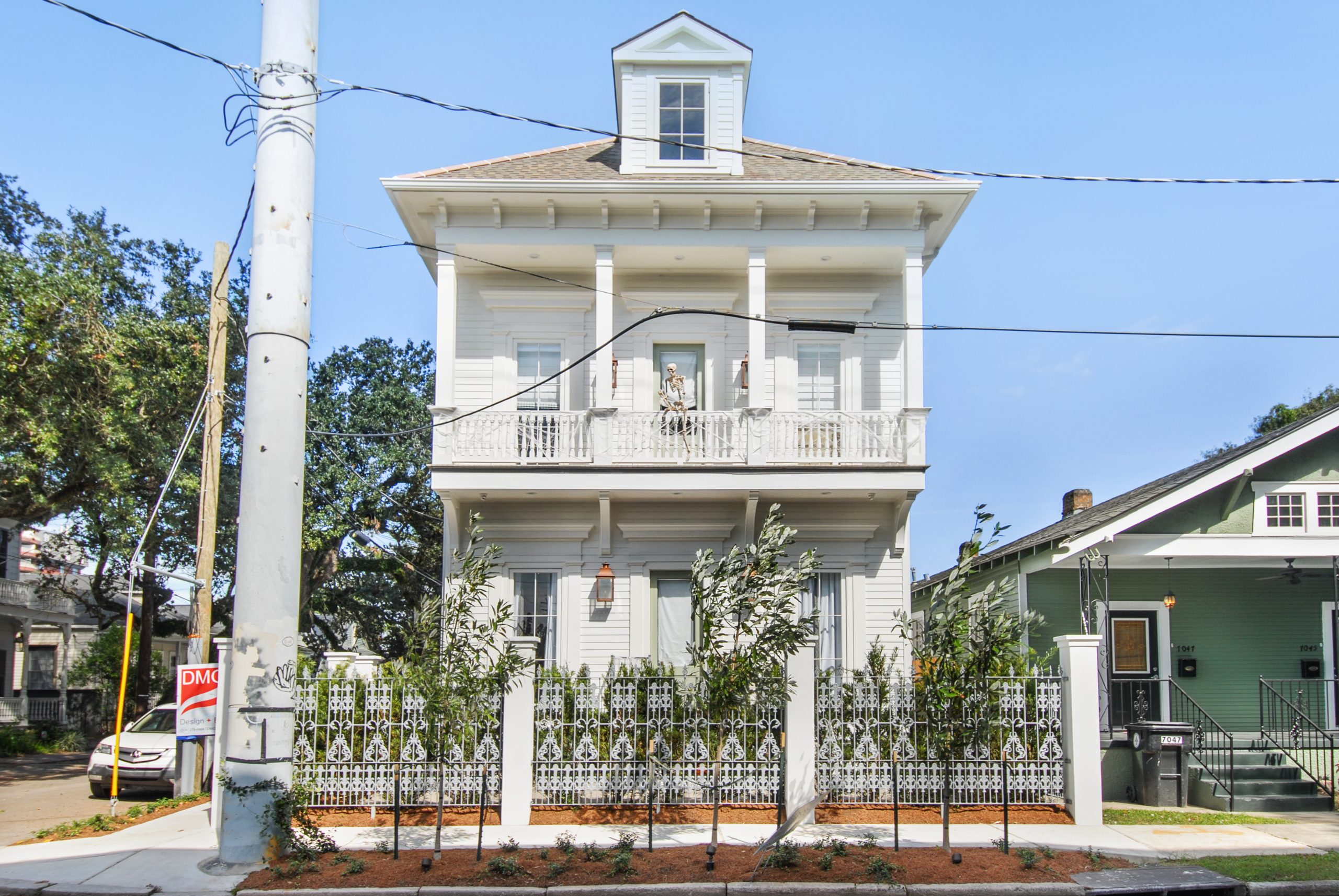 Exterior of Audubon House luxury new construction custom home designed and built by DMG Design + Build