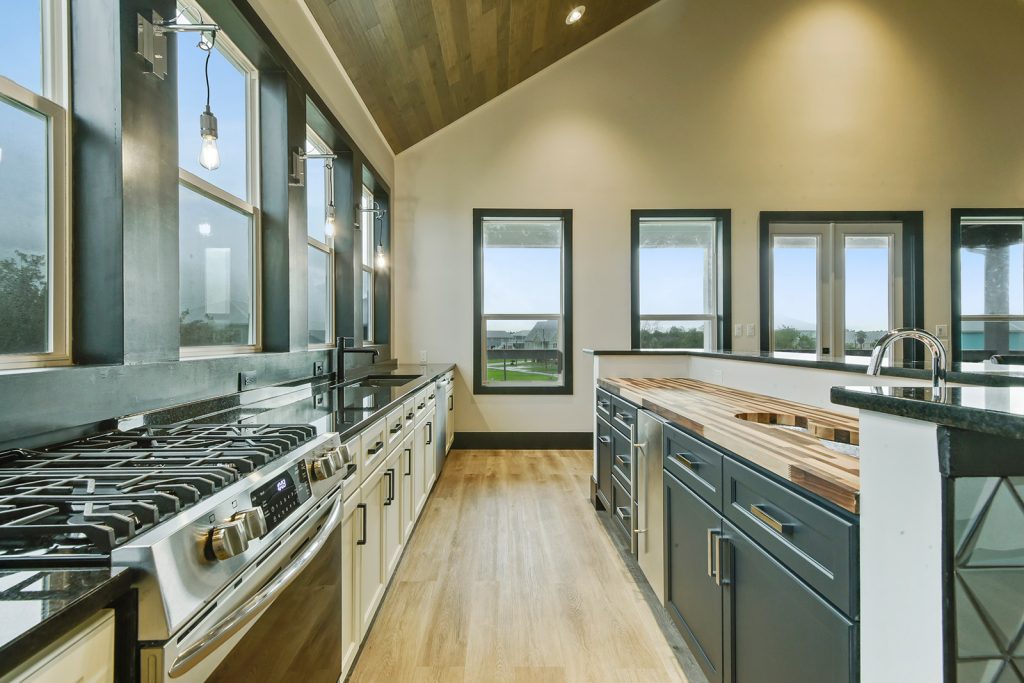 Kitchen in Borneo House luxury new construction custom home designed and built by DMG