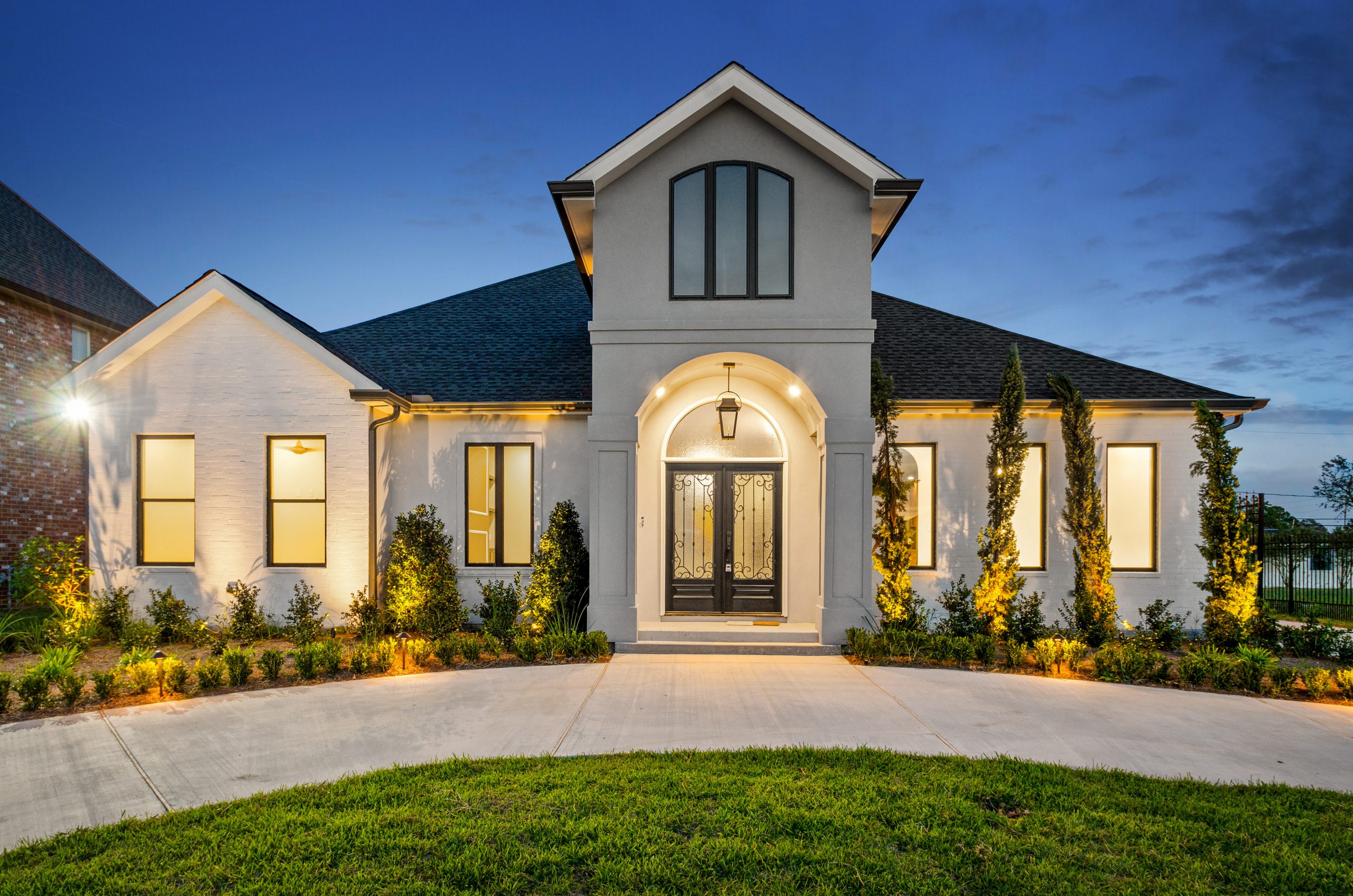 Exterior of Dogwood House new construction luxury home designed and built by DMG