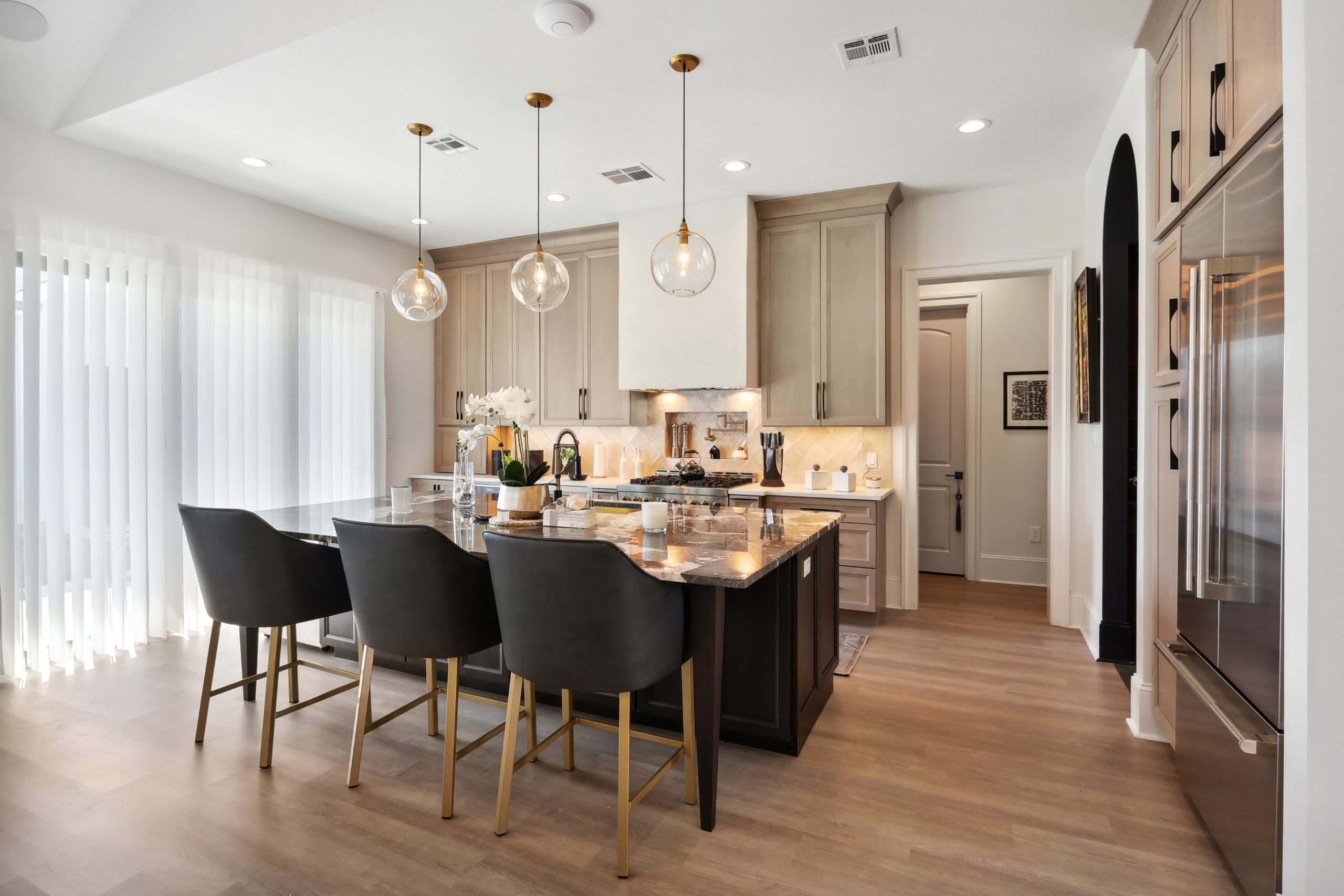 Luxury custom kitchen in Dogwood House new construction home designed and built by DMG