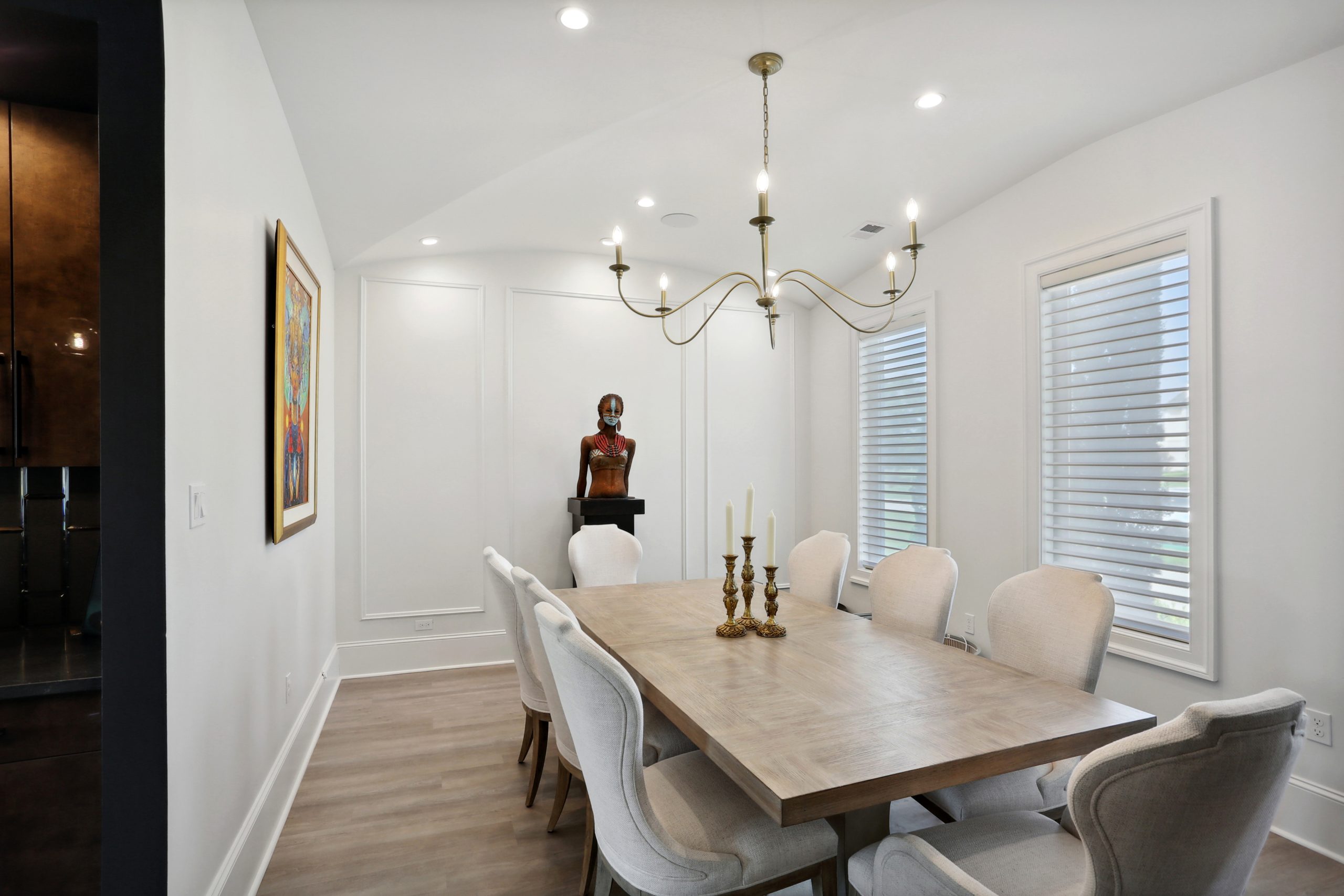 Formal dining room in Dogwood House luxury new construction custom home designed and built by DMG