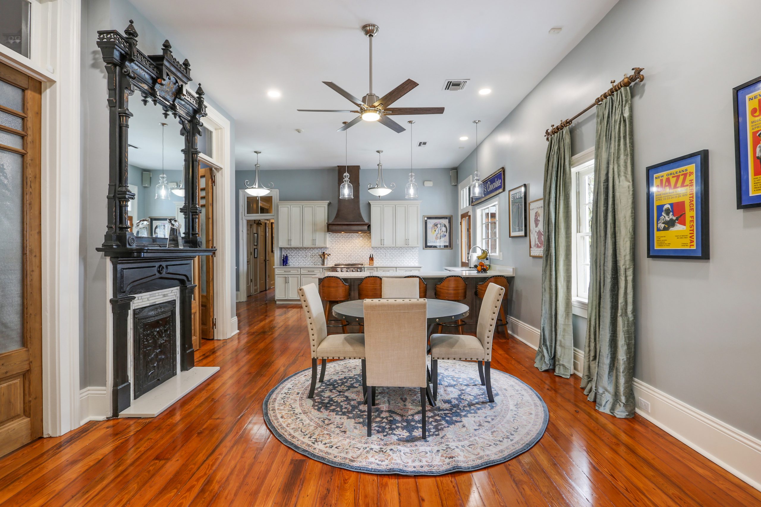 Ursulines House Luxury Historic Home Kitchen and Dining Area Renovation designed and built by DMG Design+Build