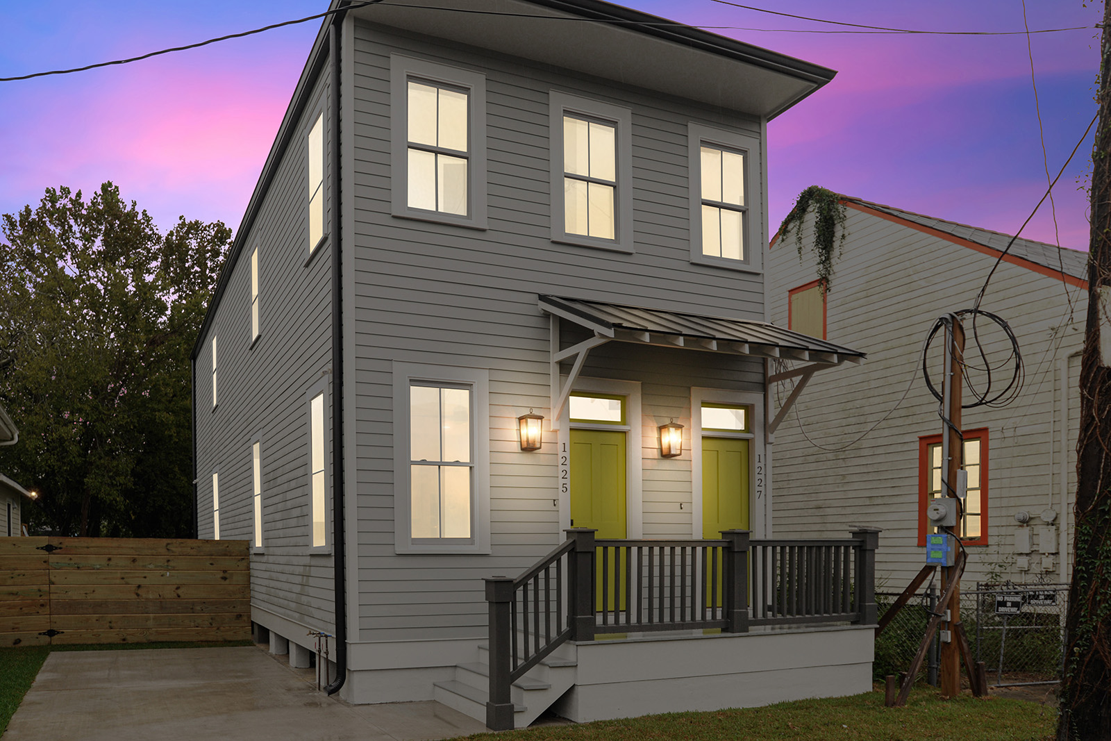 Clouet House Front Exterior Renovation designed and completed by DMG